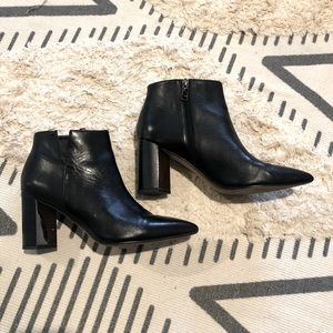 Geo Heel Franco Sarto Pointed-Toe Booties